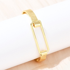Настоящее золото 18K Элегантные латунные браслеты для женщин, стойки покрытие, долговечный, без кадмия и без свинца, реальный 18 k позолоченный, 1/2 дюйм (1.3 см), внутренний диаметр: 2-3/8x2 дюйм (6x4.95 см)