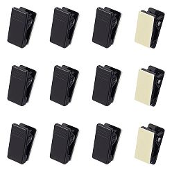 Черный 30шт. пластиковые вешалки-клипсы, с клейкой спинкой, универсальные зажимы для вешалок, чёрные, 26x13.5x13 мм