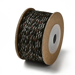 Темно-Зеленый 12м 3-слойный полиэстеровый хлопковый шнур, темно-зеленый, 2.5 мм, около 13.12 ярдов (12 м) / рулон