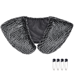 Серый Воротники из акриловых волокон и искусственной шерсти, серые, 660x600x2.5 мм