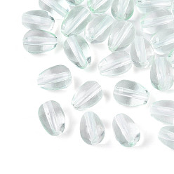 Нектар Выпечка расписные прозрачные стеклянные бусины, слеза, нектар, 9x6 мм, отверстие : 1.2 мм, Около 2325 шт / 1000 г