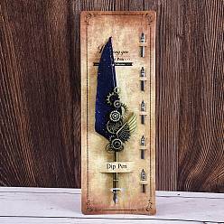 Полуночно-синий Перо с ручками из сплава, темно-синий, 260 мм