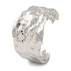 Нержавеющая Сталь Цвет Модная текстура 304 браслеты-манжеты из нержавеющей стали для женщин, цвет нержавеющей стали, 1-3/4 дюйм (4.4 см), внутренний диаметр: 2-1/2 дюйм (6.2 см)