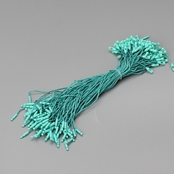 Темно-бирюзовый Веревка для бирки с защелкой из полиэстера, завязки-крючки с застежкой-петлей, темные бирюзовый, 20x0.28 см