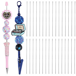 Платина 50шт. железные штифты, для ручки, которую можно украсить бусинами, платина, 117x2 мм