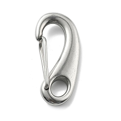 Нержавеющая Сталь Цвет 304 выводы из брелка с защелкой из нержавеющей стали, цвет нержавеющей стали, 67x31x15 мм, отверстие : 13x10.5 мм
