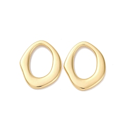 Oval Латунные подвески, без кадмия, без никеля и без свинца, овальные, реальный 18 k позолоченный, овальные, 23.5x19.5x2.5 мм, отверстие : 11x16.5 мм