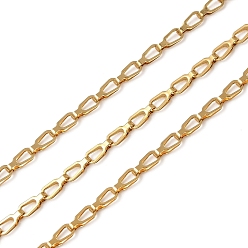 Золотой 304 цепи из нержавеющей стали ссылка, ионное покрытие (ip), несварные, с катушкой, золотые, 7x3x2.5 мм