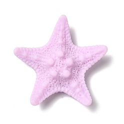 Сливовый Кабошоны из непрозрачной смолы, декодирующие морские животные, морская звезда, слива, 39x40x9 мм