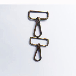 Antique Bronze Alloy Swivel Clasps Lanyard Snap Hooks for Purse Bag Strap Hardware, Antique Bronze, 48mm