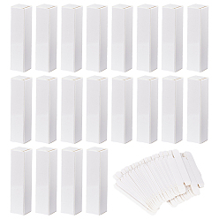 Белый Картонные коробки для упаковки помады, прямоугольные, белые, 2x2x8.5 см