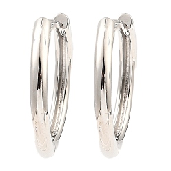 Платина Латунные английском замке Серьги-кольца, платина, 23x24.5x3 мм