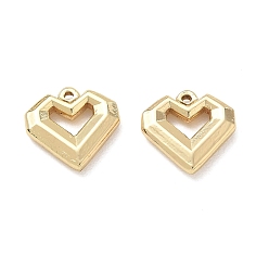 Golden 304 Stainless Steel Charms, Geometric Heart Charms, Long-Lasting Plated, Golden, 13x13x3mm, Hole: 1mm
