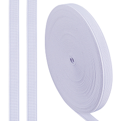 Белый Шнуры из эластичного волокна, плоский, белые, 15.5 мм, около 17.50 ярдов (16 м) / рулон