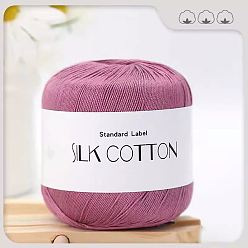 Бледно-фиолетовый Красный Шелковые хлопковые нити, для вязания крючком принадлежности, бледно-фиолетовый красный, 1 мм