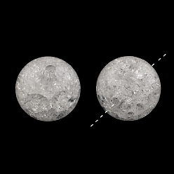 Прозрачный Прозрачных бусин акриловые треск, круглые, прозрачные, 20 мм, отверстие : 2 мм, Около 100 шт / 500 г