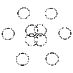 Нержавеющая Сталь Цвет 304 нержавеющей стали связывающий кольца, твердый, круглые кольца, не тускнеет, цвет нержавеющей стали, 30x4 мм, 12 шт / комплект