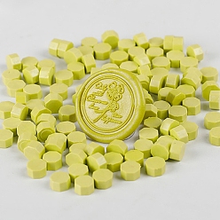 Шампанско-Желтый Частицы сургуча, для ретро печать печать, восьмиугольник, шампанское желтый, пакет размер мешка: 114x67мм, около 100 шт / упаковка