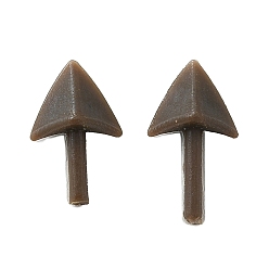Kokosnuss braun Kükenmund aus Kunststoff, Puppenherstellung, arrow, Kokosnuss braun, 17x7 mm