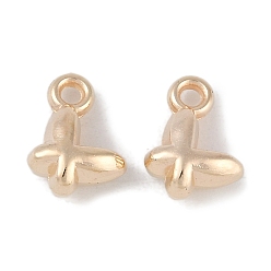 Light Gold Пластмассовые подвески ccb, бабочки прелести, золотой свет, 9.5x7.5x4.5 мм, отверстие : 1.5 мм