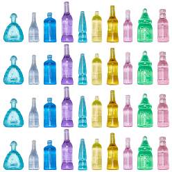 (52) Непрозрачная лаванда 50шт пластиковые бусины, без отверстия , бутылка, разноцветные, 29~43x10.5~15 мм
