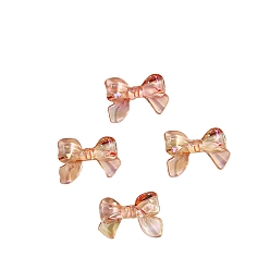 Легкий Лосось Пластиковые шарики, бантом, светлый померанцевый, 24x31 мм