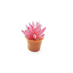 Light Coral Mini Resin Artificial Succulent Plant Ornaments, Miniature Bonsai, for Dollhouse, Home Display Decoration, Light Coral, 13x23mm