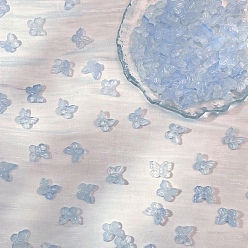 Светло-Голубой Lampwork бисер, бабочка, Небесно-голубой, 10x12 мм, 30 шт / комплект