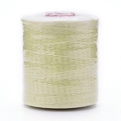 Светлый Золото-желтый Вощеный шнур из полиэстера для изготовления ювелирных изделий, плоский, светлый золотарник желтый, 0.7 мм, около 743.65 ярдов (680 м) / рулон