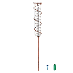 Clear Empty Transparent Glass Test Tube, with Screw, Fixed Iron Wire and Iron Rod, Column, Clear, 225x57.5mm, Hole: 14.5x9mm