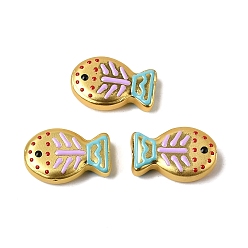 Фиолетовый Бусины из стеклянной эмали, окрашенные методом запекания, рыба, фиолетовые, 20x13x5.5 мм, отверстие : 1.4 мм