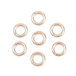 Розовое Золото Латунь закрыт прыжок кольца, круглые, розовое золото , 20 датчик, 4x0.8 мм, внутренний диаметр: 2.5 мм, о 50 шт / комплект