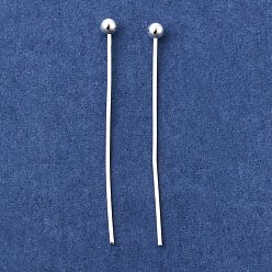 Серебро Контакты латунь шаровой головкой, без кадмия и без свинца, серебряные, 25x0.5 мм, 24 датчик, Руководитель: 2 mm, около 9350 шт / упаковка