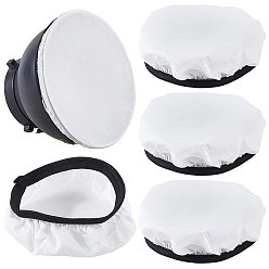 Белый Круглый тканевый чехол для фотолампы, белые, 105x3.5 мм