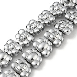 с Платиновым Покрытием Гальванические нити из синтетических немагнитных гематитовых бусин, бабочка, с покрытием платиным, 9.2~9.3x12.2~12.4x6~6.1 мм, отверстие : 0.9 мм, около 43 шт / нитка, 15.35'' (39 см)