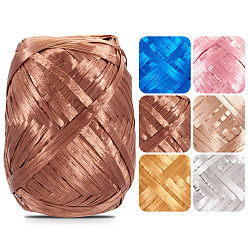 Верблюжий Наполнитель из рафии с гофрированными ломтями, для упаковки подарков и наполнения пасхальной корзины, верблюжие, 5 мм, около 87.49 ярдов (80 м) / рулон