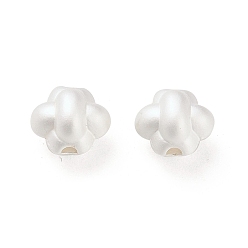 Couleur Argent Mat Perles d'alliage mat, fleur, mat couleur argent, 8x7x7.5mm, Trou: 1.5mm