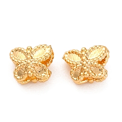 Настоящее золото 18K Латунные бусины, без кадмия, без никеля и без свинца, бабочка, реальный 18 k позолоченный, 5x6x3.8 мм, отверстие : 1.5x2 мм