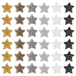 (52) Непрозрачная лаванда 36шт 6 цвета звезды исправление горный хрусталь, смолы стразами, аксессуары для костюма, швейные украшения, разноцветные, 20~21x20~21x2 мм, 6 ПК / цветов