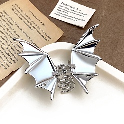 Платина Сплав клипы коготь волос, летучая мышь, платина, 101x83 мм