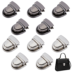 (52) Непрозрачная лаванда 12шт. 2 цвета, застежки-пряжки из сплава, застежки с фиксатором, нажимаемым большим пальцем, с железной шайбой, форма арки, разноцветные, 25.5x20.5x9 мм, 6 шт / цвет