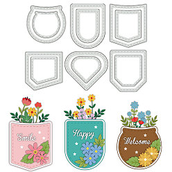 Mixed Shapes Карманные трафареты для резки углеродистой стали, для diy scrapbooking, Фотоальбом, декоративная бумага для тиснения, цвет нержавеющей стали, разнообразные, 116x160x0.8 мм