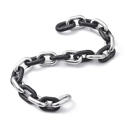 Серебро Ручная роспись канатных цепей ccb, несварные, овальные, серебряные, ссылка: 14.5x9.5x3 mm, 39.37 дюйм (1 м) / прядь