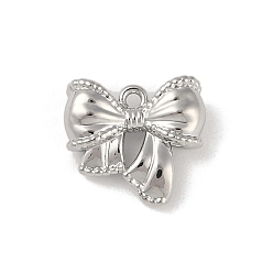 Платина Латунь прелести, без кадмия, без никеля и без свинца, бантом, платина, 10x11x4 мм, отверстие : 1 мм