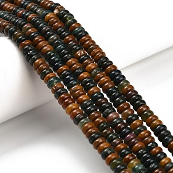 Океанический Джаспер Океан Природный яшмы бисер нитей, рондель, 4x2 мм, отверстие : 0.9 мм, около 160~162 шт / нитка, 14.96~15.16 дюйм (38~38.5 см)