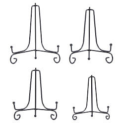 Черный 4 шт 4 стили железный стенд, подставка для фото подставка для мольберта, для рамок для картин, дисплей декоративных тарелок, чёрные, 1 шт / стиль
