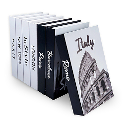 Mixed Shapes 7шт. 7 стили бумаги фальшивая книга, книга по моделированию и моделированию, Домашняя жизнь книжная полка опора дисплей украшения, разнообразные, 265x170x42 мм, 1 шт / стиль