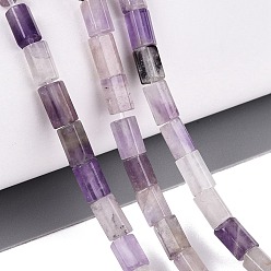 Amethyst Natural Amethyst Beads Strands, Hexagonal Prism, 5~7.5x3.5~4.5mm, Hole: 0.6~0.8mm, about 57~64pcs/strand, 14.76~15.55 inch(37.5~39.5cm)