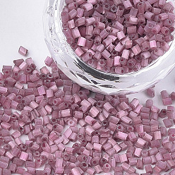 Серо-розавый Стеклярус, круглое отверстие, имитации кошачьего глаза , увядшая роза, 2~2.5x1.5~2 мм, отверстия: 0.8 мм, около 30000 шт / мешок