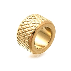 Золотой 304 из нержавеющей стали европейские шарики, бусины с большим отверстием, колонка, золотые, 6x10 мм, отверстие : 6.4 мм